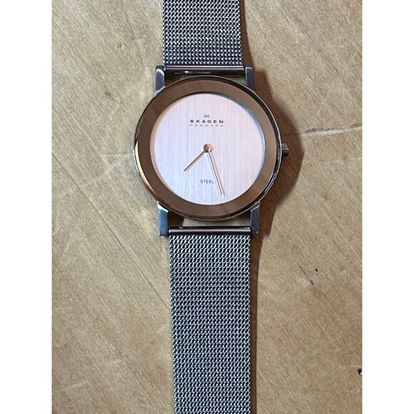 Skagen Women's Stainless Steel Watch Silver Tone Nice Condition. needs battery - Picture 1 of 6
